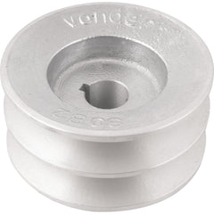 Polia Alumínio 2 Canais Perfil B 90mm com Furo 3/4" - Vonder