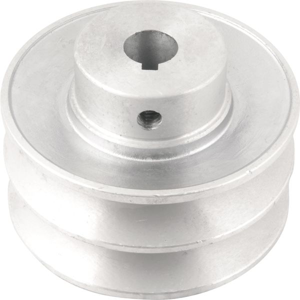 Polia Alumínio 2 Canais Perfil B 90mm com Furo 5/8" - Vonder