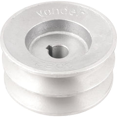 Polia Alumínio 2 Canais Perfil B 90mm com Furo 5/8" - Vonder