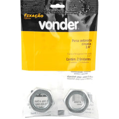 Porca Sextavada de 3/4'' Rosca Unc Cartela c/ 2 peças Vonder