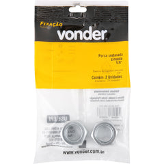 Porca Sextavada de 5/8'' Rosca Unc Cartela c/ 2 peças Vonder