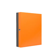 Porta Chaves com 48 Chaveiros Cinza e Laranja Presto