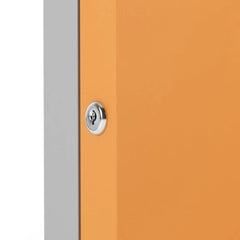 Porta Chaves com 48 Chaveiros Cinza e Laranja Presto