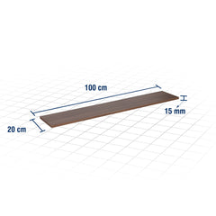 Prateleira Com Suporte Bico De Tucano 100x20 Nogal Marrom Me
