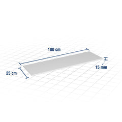 Prateleira com Suporte Bico de Tucano 100x25 Branca - Vonder