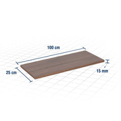Prateleira Com Suporte Bico De Tucano 100x25 Nogal Marrom Me