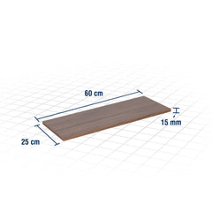 Prateleira Suporte Bico Tucano 60x25 Nogal Marrom Mes Vonder
