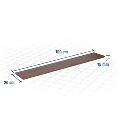 Prateleira Com Suporte Invisível 100x20 Nogal Marrom Mesclad