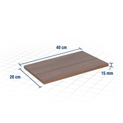 Prateleira Com Suporte Invisível 40x20 Nogal Marrom Mesclado