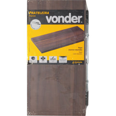 Prateleira Com Suporte Invisível 40x20 Nogal Marrom Mesclado