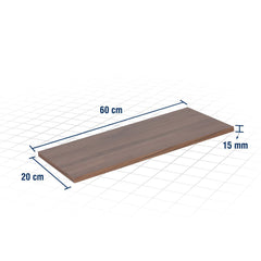 Prateleira Com Suporte Invisível 60x20 Nogal Marrom Mesclado