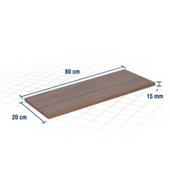Prateleira Com Suporte Invisível 80x20 Nogal Marrom Mesclado