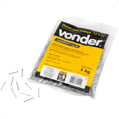Prego com Cabeça 11 x 11 (1 x 16") Polido 1 Kg Vonder