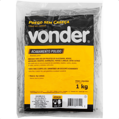 Prego sem Cabeça 10 x 10 (7/8 x 17") Polido 1 Kg Vonder