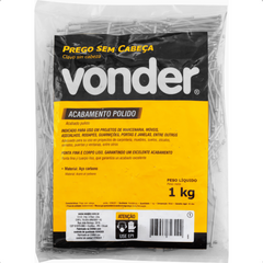 Prego sem Cabeça 12 x 12" Polido 1 Kg Vonder