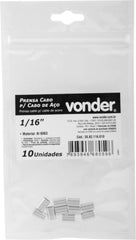 Prensa Cabo p/ Cabos de Aço de 1/16'' com 10 peças Vonder