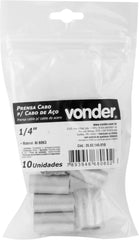 Prensa Cabo p/ Cabos de Aço de 1/4'' com 10 peças Vonder