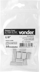 Prensa Cabo p/ Cabos de Aço de 1/8'' com 10 peças Vonder