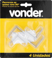 Protetor de Quina Tipo 90° com 4 peças Vonder