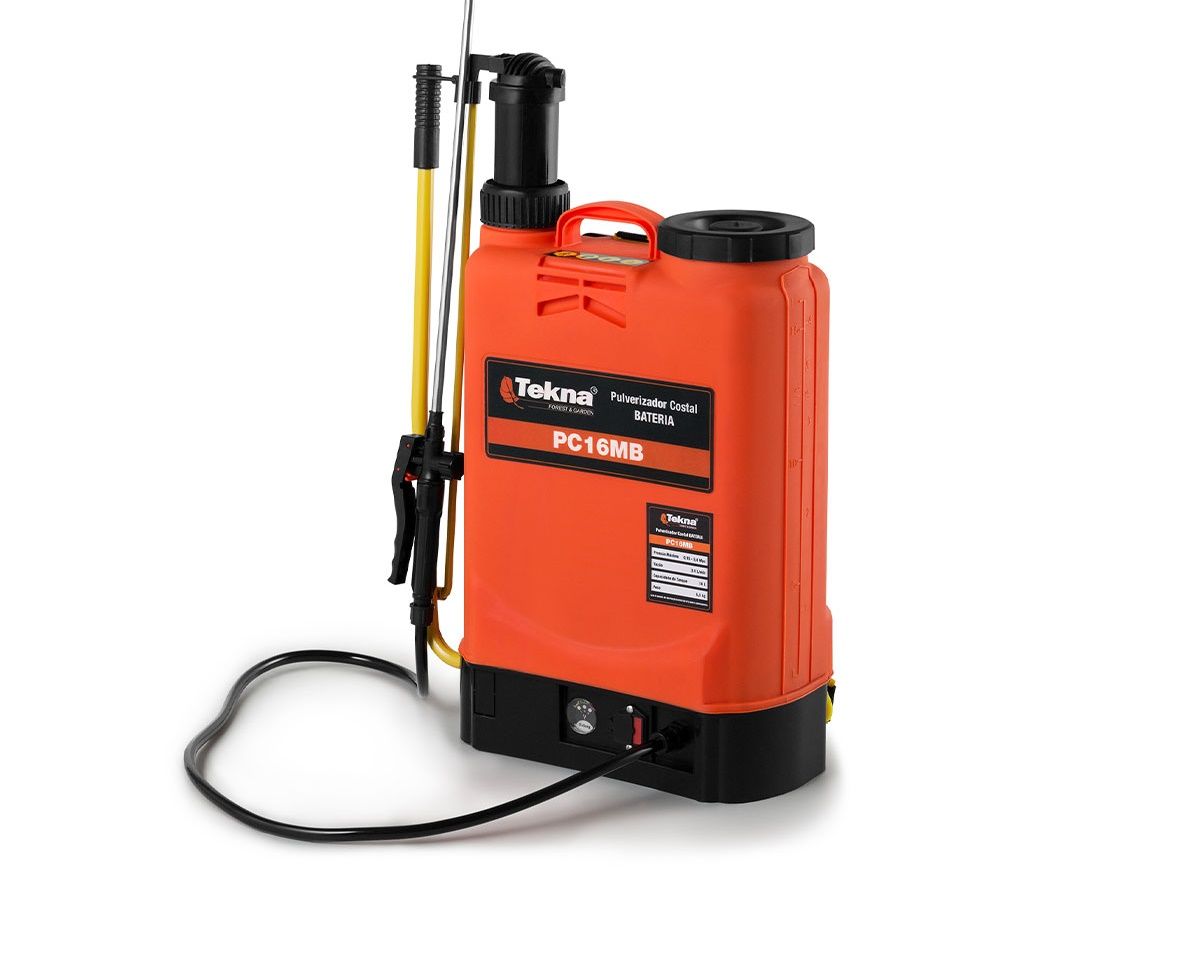 Pulverizador Costal 8Ah Tanque 16L Tekna Pc16Mbtk