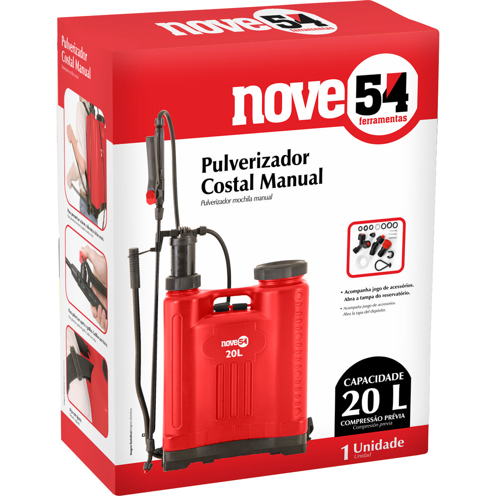 Pulverizador agrícola costal 20 litros - Nove54 - Guimepa