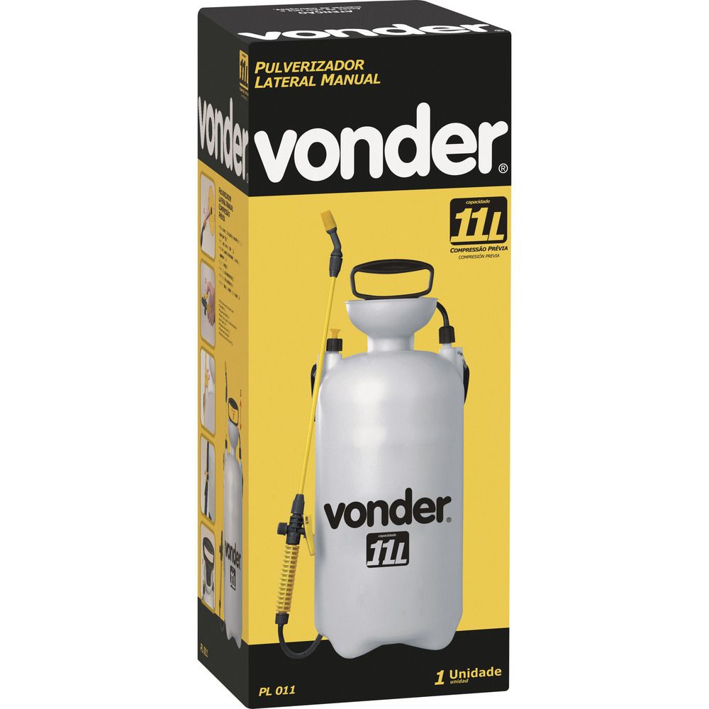Pulverizador agrícola lateral 11 litros pl011 Vonder - Guimepa