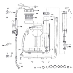 Pulverizador Costal Agrícola 20 Litros Pc 020 - Vonder