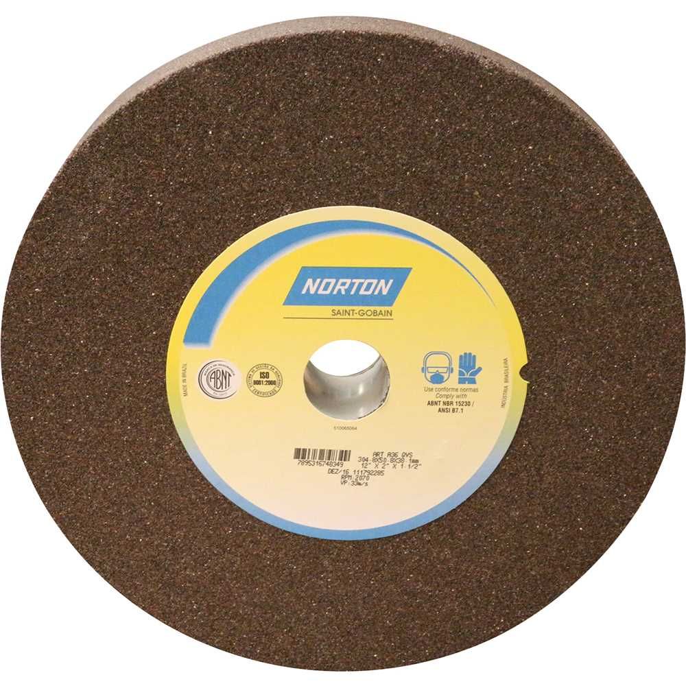Rebolo Reto 12'' x 2'' Grão 36 Marrom Norton
