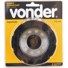 Rebolo diamantado 115mm segmentado rosca m14 Vonder