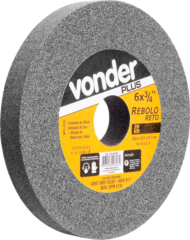 Rebolo Reto 152,4x19,0x31,8 G120 Verde Para Vídea 39cvd - Vo