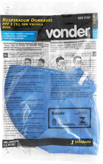 Respirador Dobrável s/ Válvula Pff1 Azul Vonder Plus