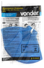 Respirador Dobrável s/ Válvula Pff2 Azul Vonder Plus