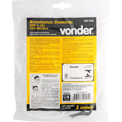 Respirador Descartável Rdv2102 Pff1 Branco Dobrável Com Válv