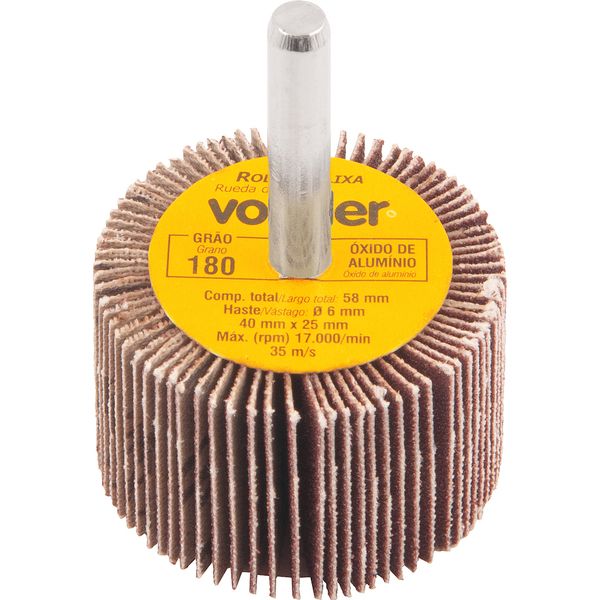Roda de Lixa 40x25mm com Haste G180 Vonder