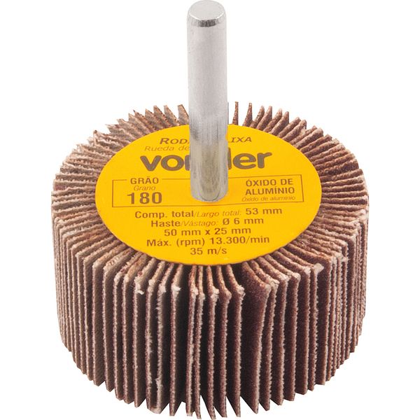 Roda de Lixa 50x25mm com Haste G180 Vonder