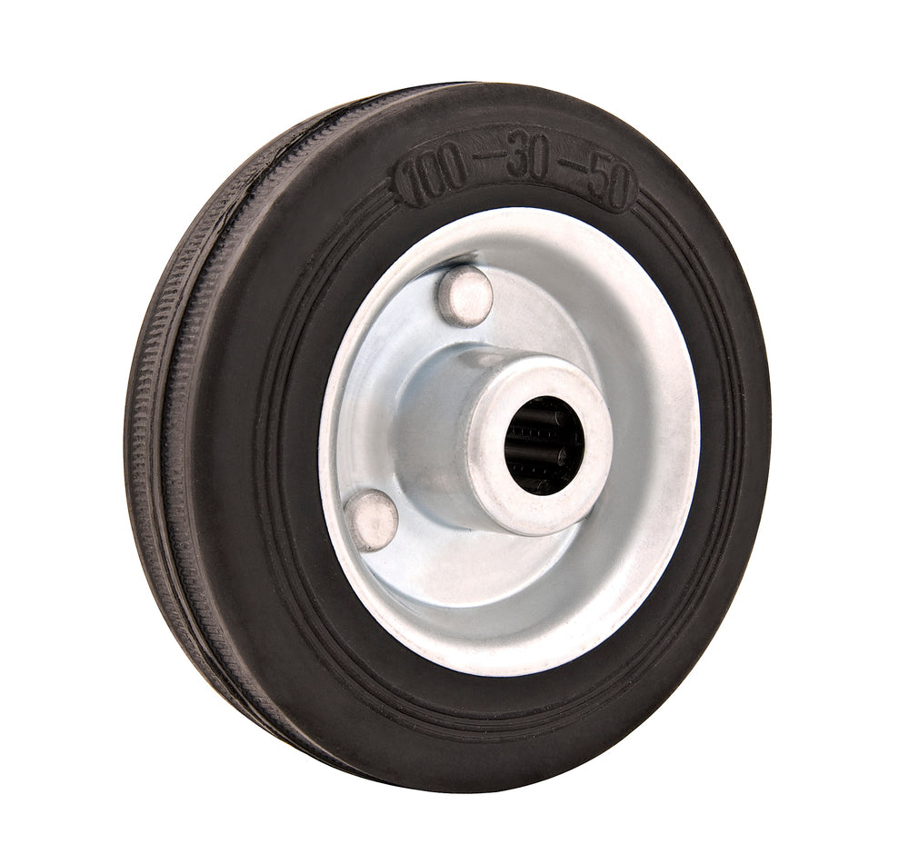 Roda Borracha 8 Leve 150kg Eixo Rolamento Rolete 20mm Vonder