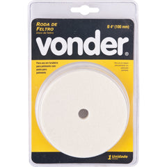 Roda de feltro para polimento 100mm Vonder