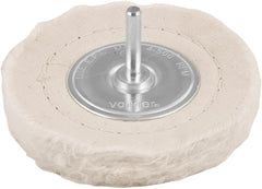 Roda de feltro/pano 4x1/2" haste 1/4" p/ polimento Vonder