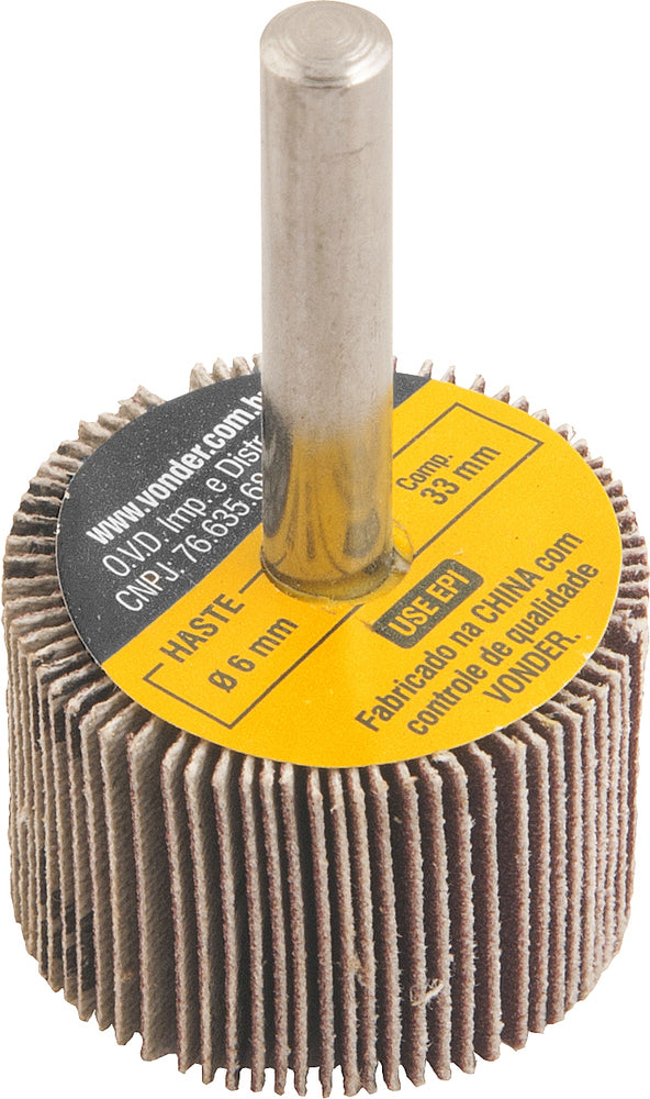 Roda de Lixa 30mmX20mm c/ Haste G220 Vonder