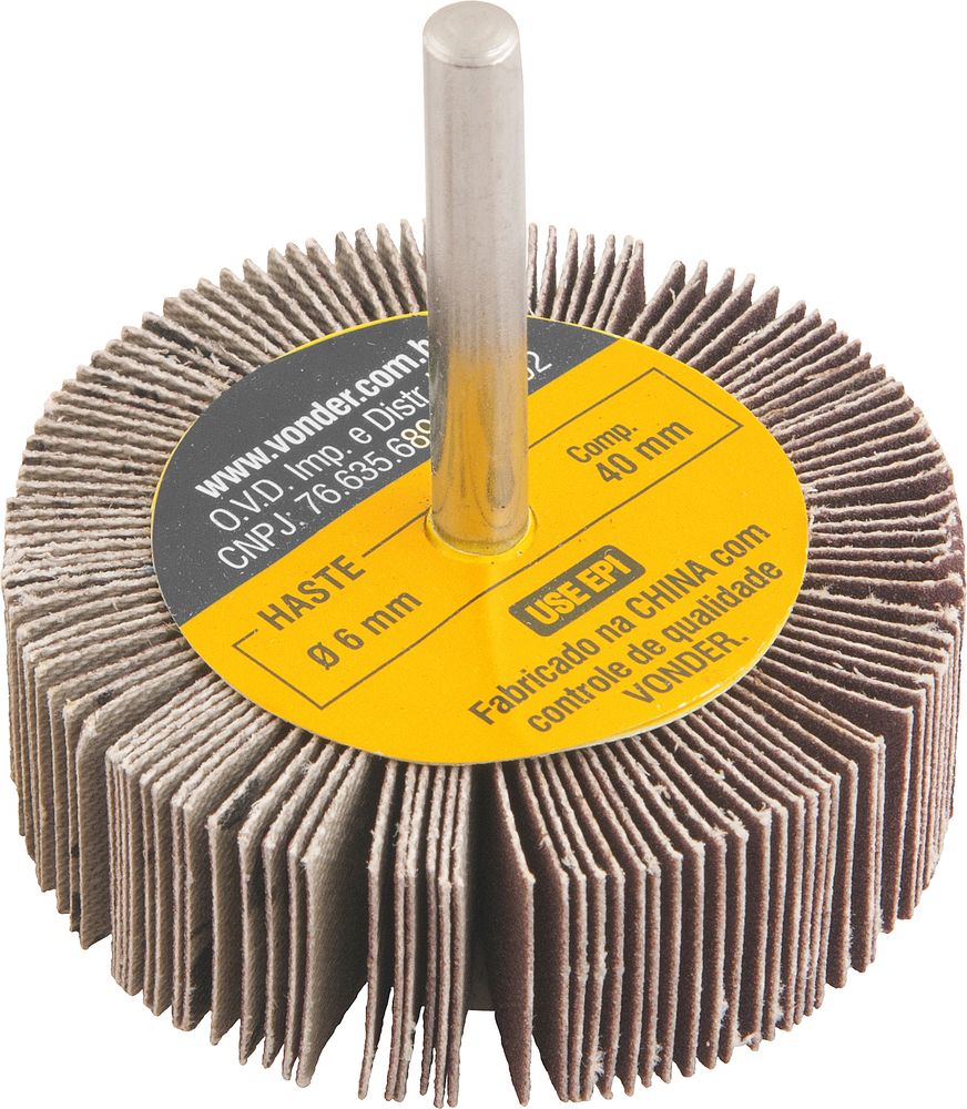 Roda de Lixa 60mmX20mm c/ Haste G220 Vonder