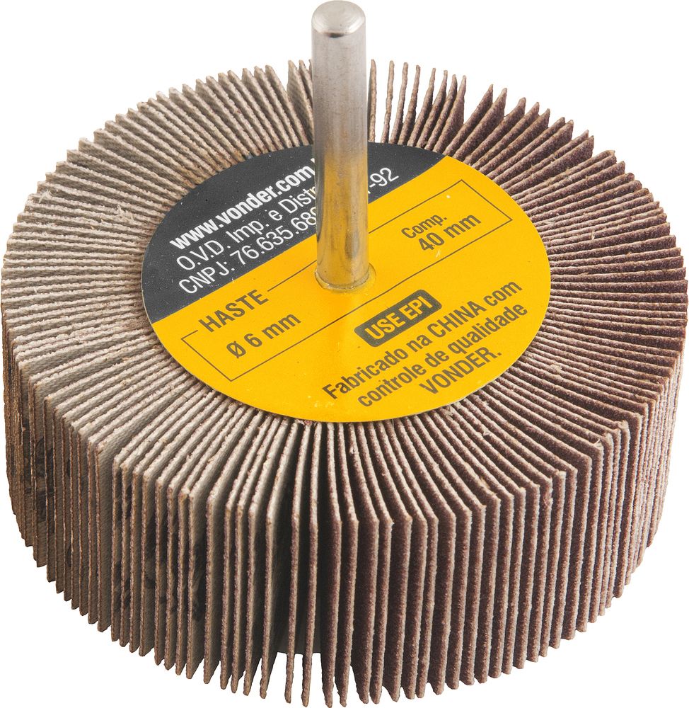 Roda de Lixa 80mmX30mm c/ Haste G120 Vonder