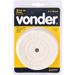 Roda de pano 4x1/2" furo 10mm para polimento Vonder