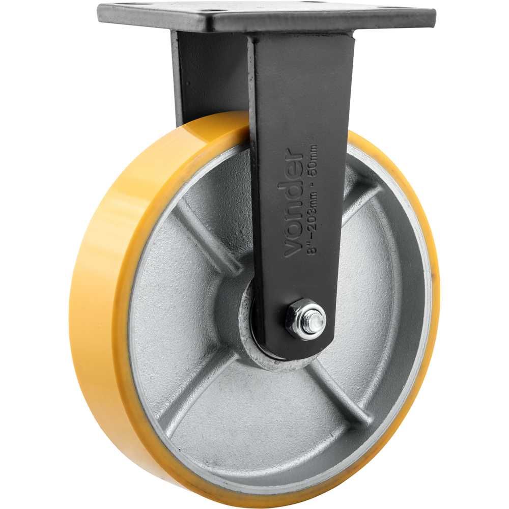 Rodizio Fixo 8'' Pu+Ferro Industrial Vonder