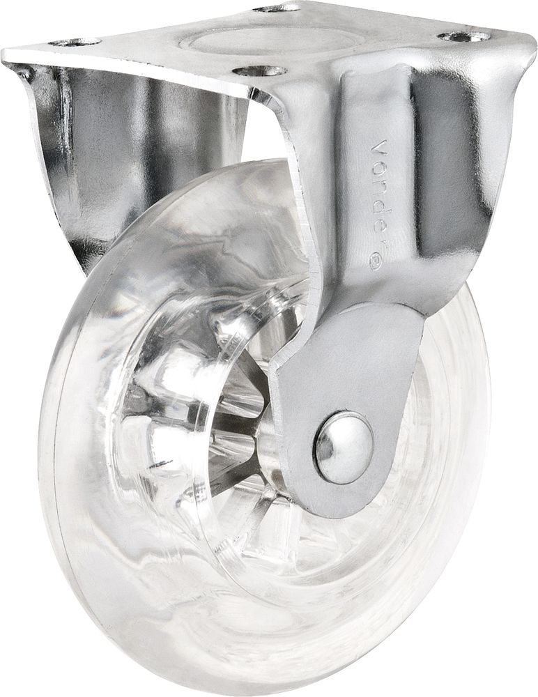 Rodizio Fixo 3 Leve 55 kg Poliuretano Transparente Vonder