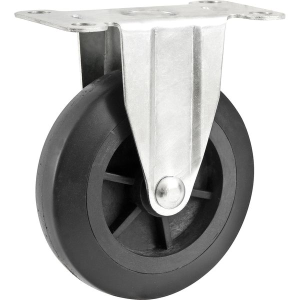 Rodizio fixo 4" para carrinho plastico 150kg - Nove54