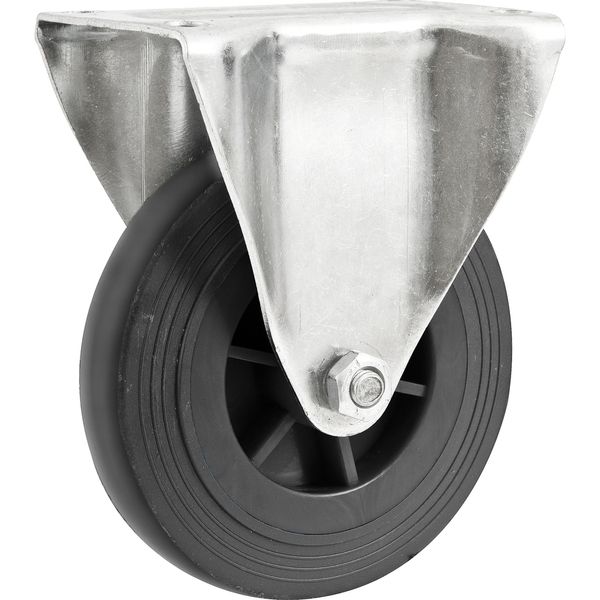 Rodizio fixo 5" para carrinho plástico 300kg - Nove54