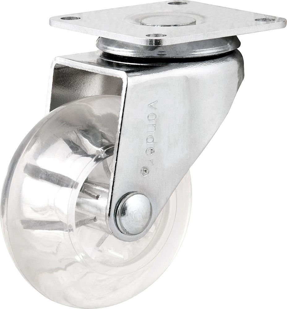 Rodizio Giratório 20Kg 1.3/8 Poliuretano Transparente Vonder