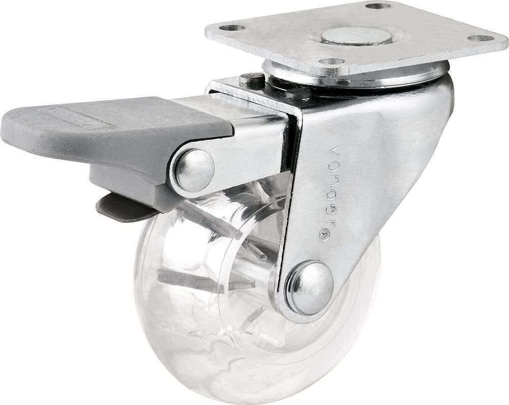 Rodizio Giratório Freio 1.3/8 Leve 20kg Poliuretano Vonder