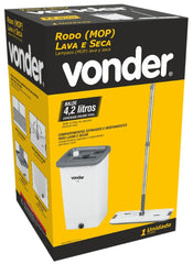 Rodo Mop Lava E Seca Com Balde 4,2 Litros Vonder