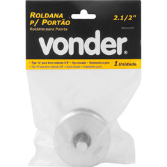Roldana p/ Portão 2.1/2" Tipo U Aço Zincado R.Pino Vonder